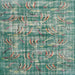 Square Traditional Sea Green Oriental Rug, tr3765