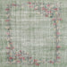 Square Traditional Khaki Green Oriental Rug, tr3767