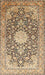 Traditional Brown Gold Medallion Rug, tr376