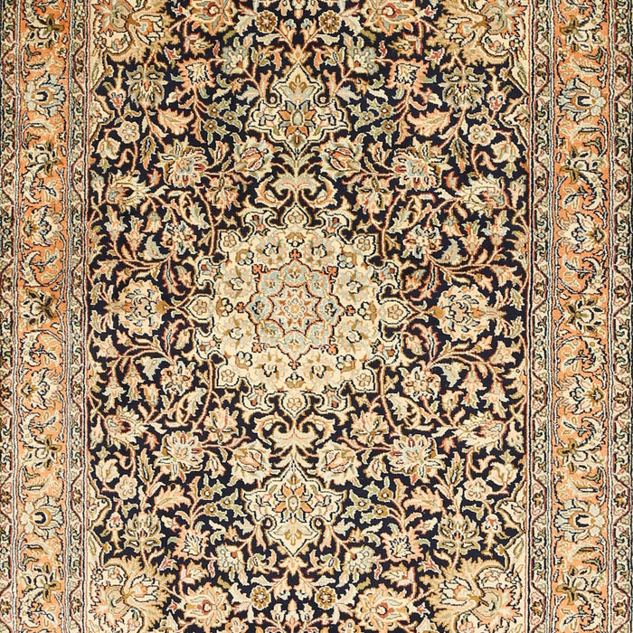 Traditional Brown Gold Medallion Rug, tr376