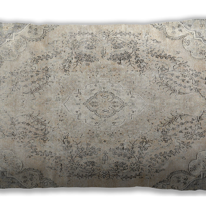 Traditional Classic Rectangular Sand Brown Lumbar Throw Pillow, 13 inch by 19 inch, lbtr3770