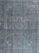 Machine Washable Traditional Light Slate Gray Rug, wshtr3774