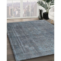 Traditional Light Slate Gray Persian Rug, tr3774