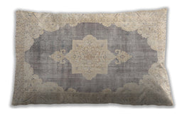 Traditional Classic Rectangular Light French Beige Brown Lumbar Throw Pillow, 13 inch by 19 inch, lbtr3775