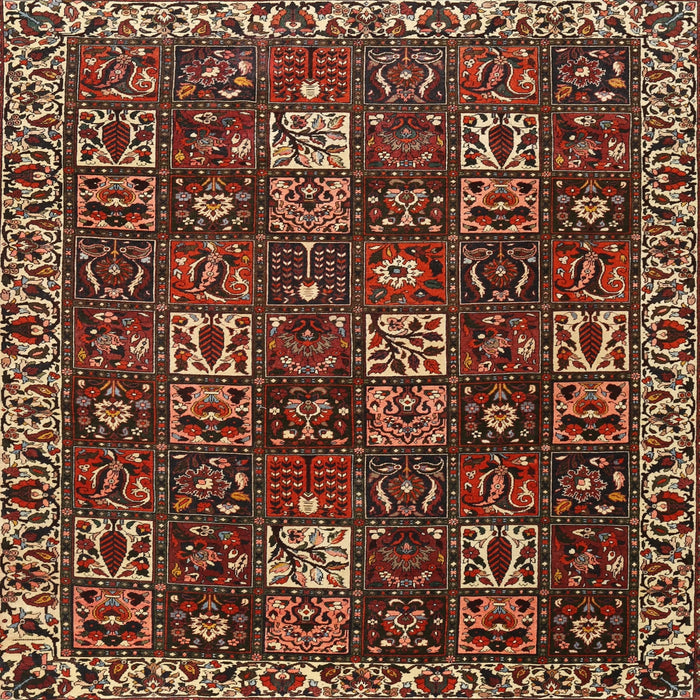 Square Traditional Maroon Red Persian Rug, tr3776