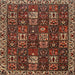 Square Traditional Maroon Red Persian Rug, tr3776