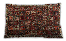 Traditional Classic Rectangular Maroon Red Lumbar Throw Pillow, 13 inch by 19 inch, lbtr3776
