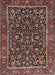 Machine Washable Traditional Orange Salmon Pink Rug, wshtr3777