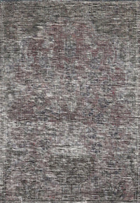 Machine Washable Traditional Western Charcoal Gray Rug, wshtr3778