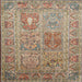 Square Traditional Chestnut Brown Persian Rug, tr377