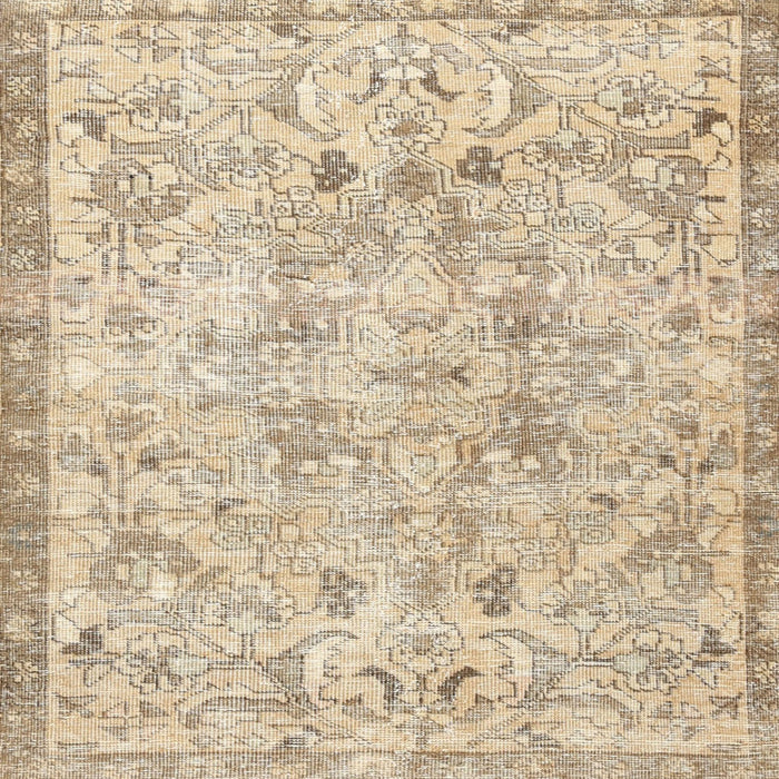 Square Traditional Khaki Gold Persian Rug, tr3780