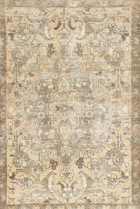 Machine Washable Traditional Khaki Gold Rug, wshtr3780