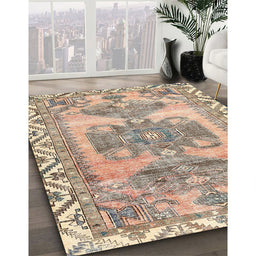 Traditional Brown Persian Rug in Family Room, tr3781