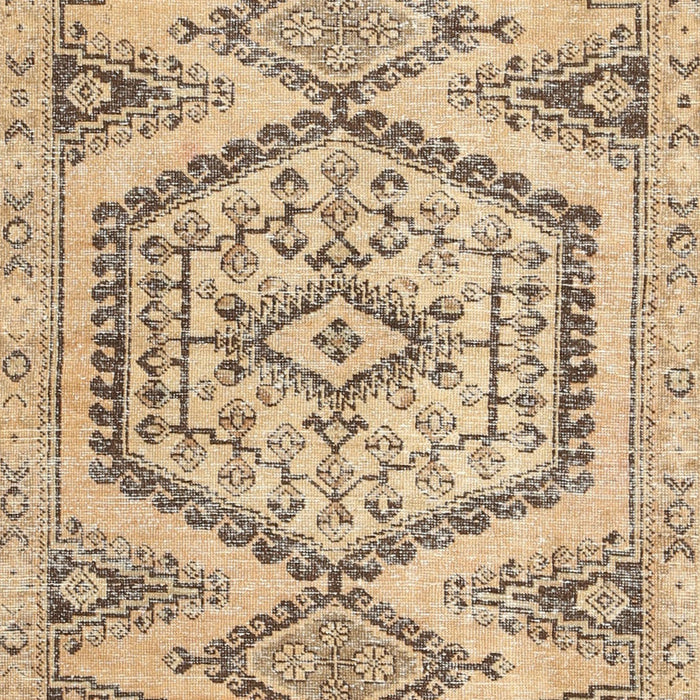 Machine Washable Traditional Dark Gold Brown Rug, wshtr3782