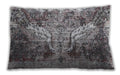 Traditional Classic Rectangular Gray Lumbar Throw Pillow, 13 inch by 19 inch, lbtr3783