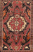 Machine Washable Traditional Rust Pink Rug, wshtr3786