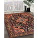 Traditional Gold Brown Persian Rug in Family Room, tr3787
