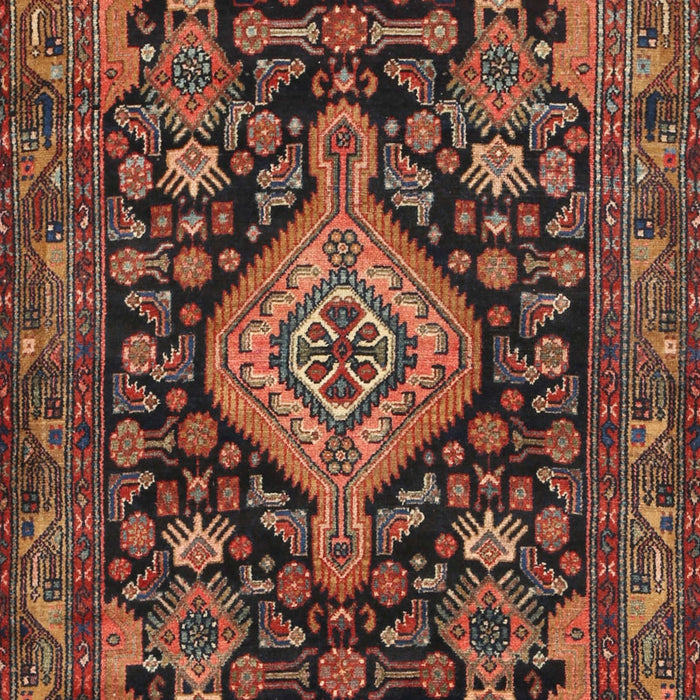 Machine Washable Traditional Gold Brown Rug, wshtr3787