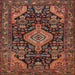 Square Traditional Gold Brown Persian Rug, tr3787