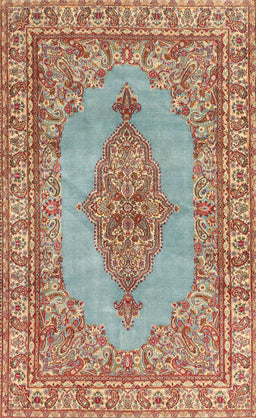 Machine Washable Traditional Sage Green Rug, wshtr3788