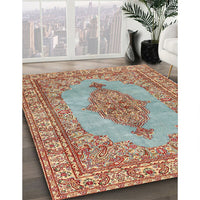 Traditional Sage Green Persian Rug, tr3788