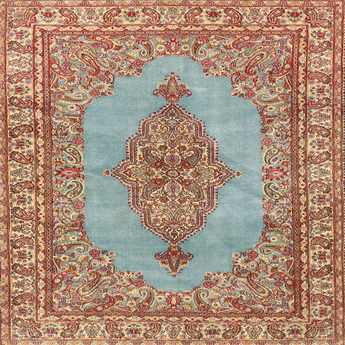 Square Traditional Sage Green Persian Rug, tr3788