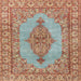 Square Traditional Sage Green Persian Rug, tr3788