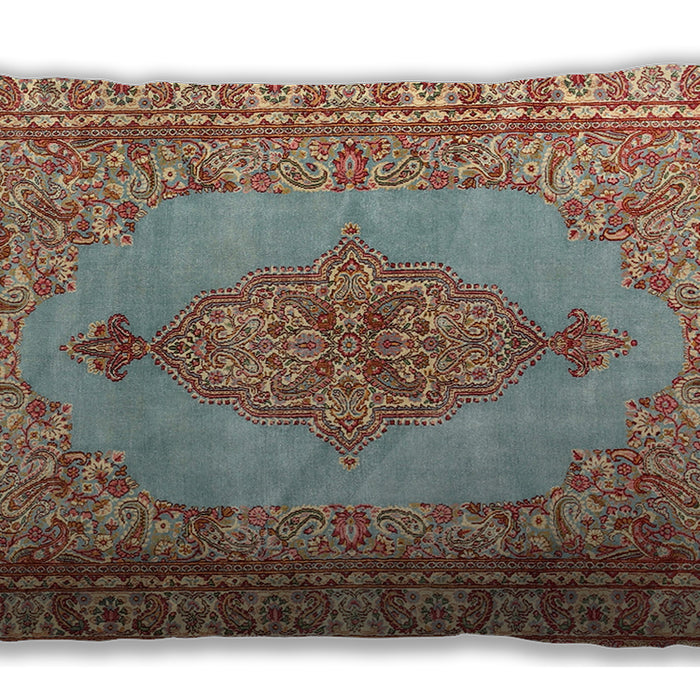 Traditional Classic Rectangular Sage Green Lumbar Throw Pillow, 13 inch by 19 inch, lbtr3788