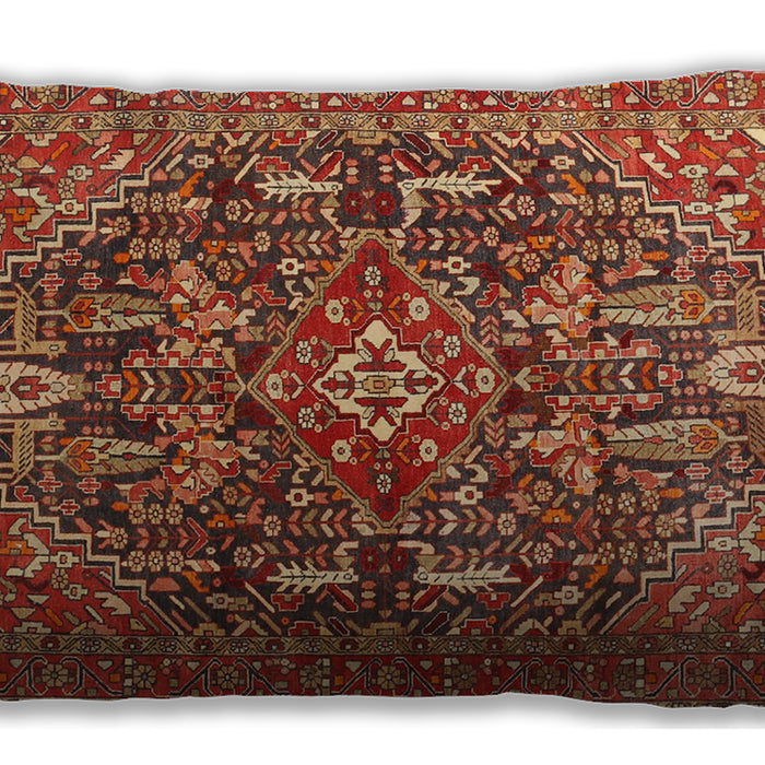 Traditional Classic Rectangular Bronze Brown Lumbar Throw Pillow, 13 inch by 19 inch, lbtr3789