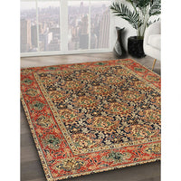 Traditional Saffron Red Persian Rug, tr3790