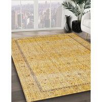 Traditional Chrome Gold Yellow Persian Rug, tr3791