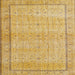 Square Traditional Chrome Gold Yellow Persian Rug, tr3791