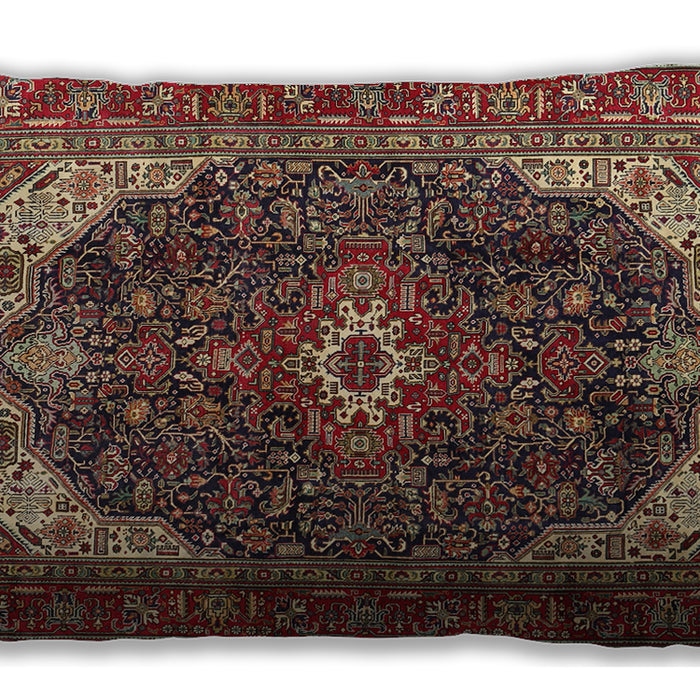 Traditional Classic Rectangular Saffron Red Lumbar Throw Pillow, 13 inch by 19 inch, lbtr3792