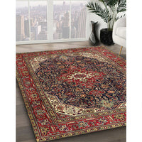 Traditional Saffron Red Medallion Rug, tr3792