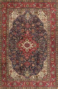 Machine Washable Traditional Saffron Red Rug, wshtr3792