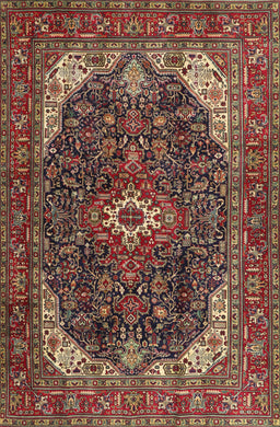 Machine Washable Traditional Saffron Red Rug, wshtr3792