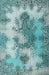 Machine Washable Traditional Sea Green Rug, wshtr3793