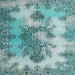 Square Traditional Sea Green Medallion Rug, tr3793