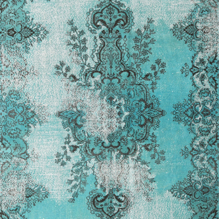 Traditional Sea Green Medallion Rug, tr3793