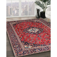 Traditional Rose Purple Medallion Rug, tr3794