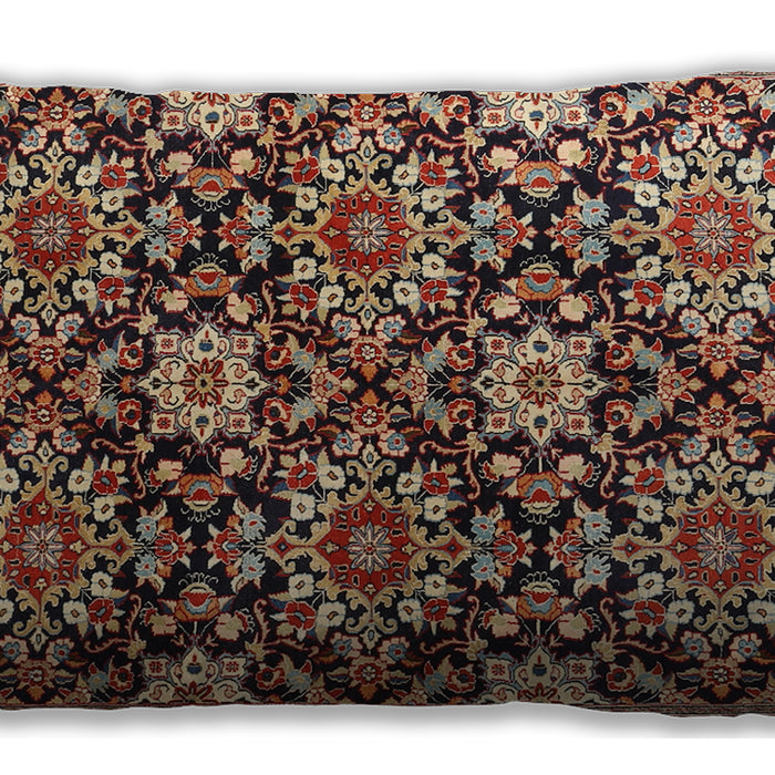 Traditional Classic Rectangular Vermilion Red Lumbar Throw Pillow, 13 inch by 19 inch, lbtr3795