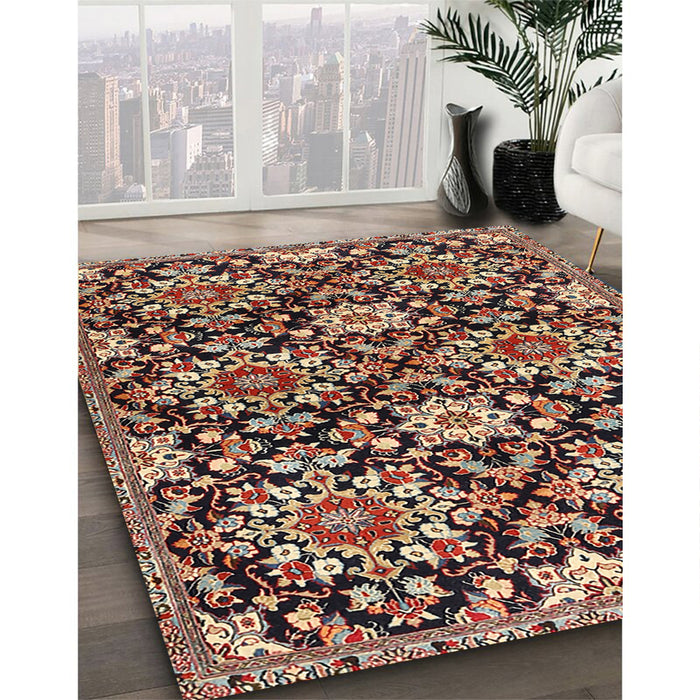 Traditional Red Persian Rug in Family Room, tr3795