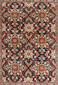 Machine Washable Traditional Vermilion Red Rug, wshtr3795