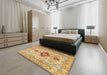 Traditional Sedona Brown Persian Rug in a Bedroom, tr3796