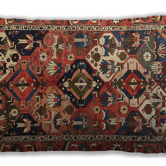 Traditional Classic Rectangular Saffron Red Lumbar Throw Pillow, 13 inch by 19 inch, lbtr3797
