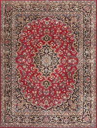 Machine Washable Traditional Saffron Red Rug, wshtr3799