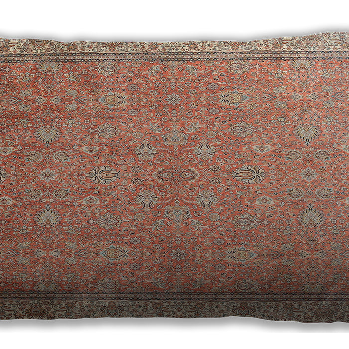 Traditional Classic Rectangular Brown Lumbar Throw Pillow, 13 inch by 19 inch, lbtr379