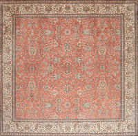 Machine Washable Traditional Brown Rug, wshtr379