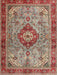 Machine Washable Traditional Light French Beige Brown Rug, wshtr3801