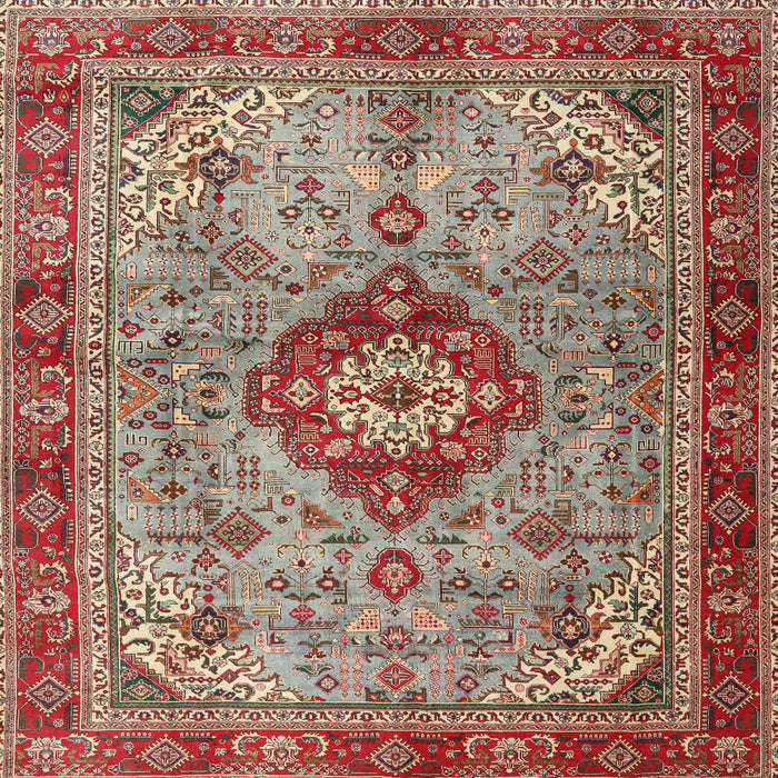 Square Traditional Light French Beige Brown Persian Rug, tr3801